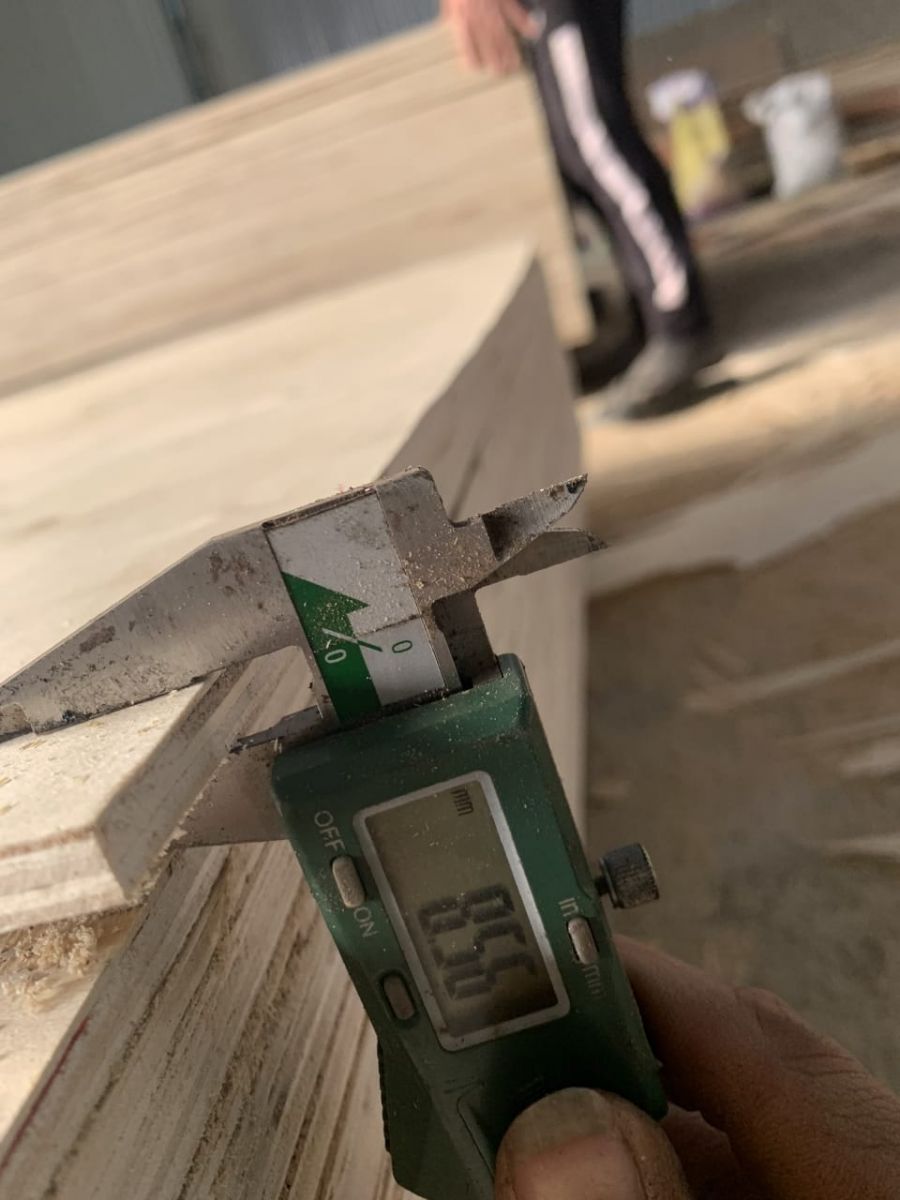 Commercial plywood thickness testing 