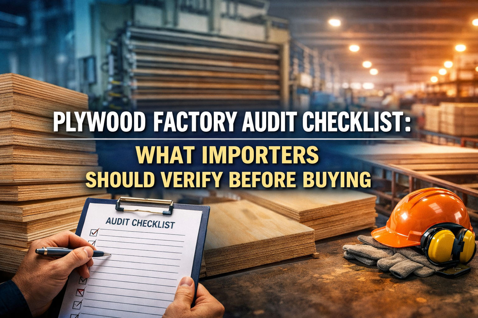 Plywood Factory Audit Checklist: What Importers Should Verify Before Buying