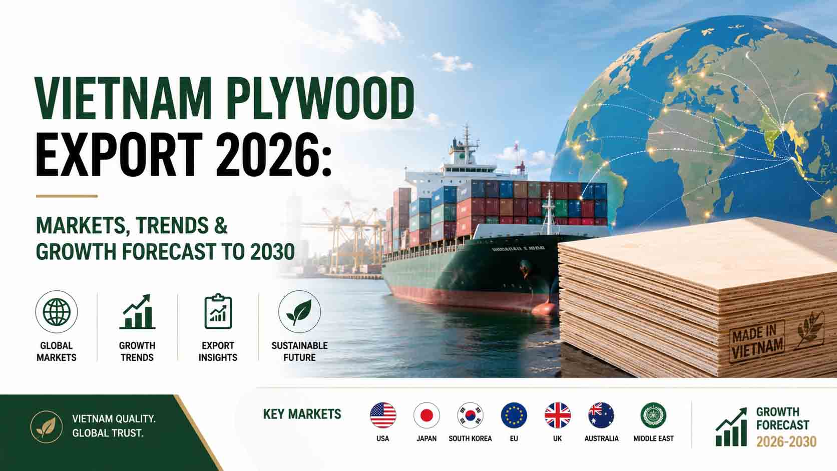  Vietnam Plywood Export 2026: Markets, Trends & Growth Forecast to 2030