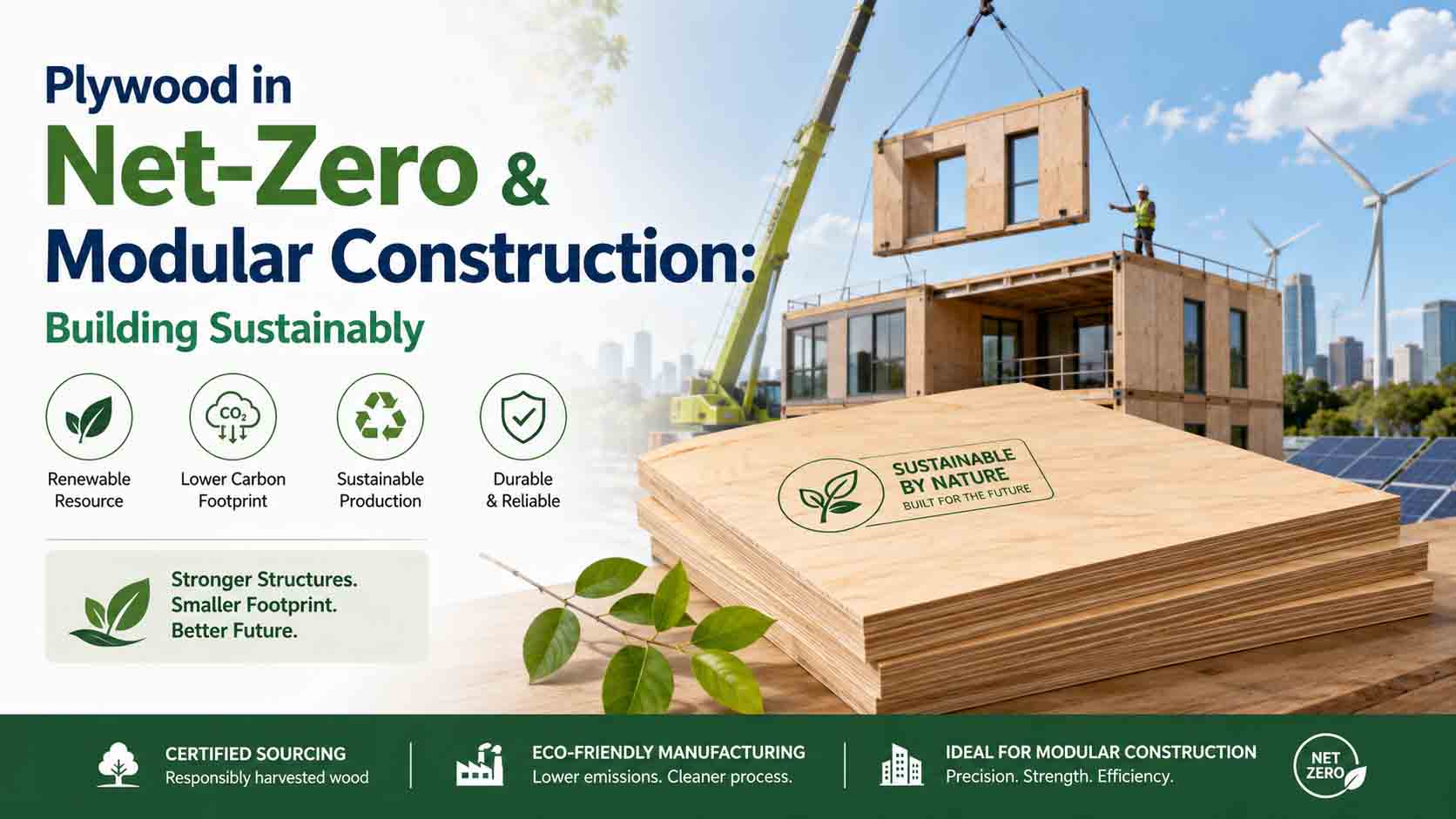 Plywood in Net-Zero & Modular Construction: Building Sustainably