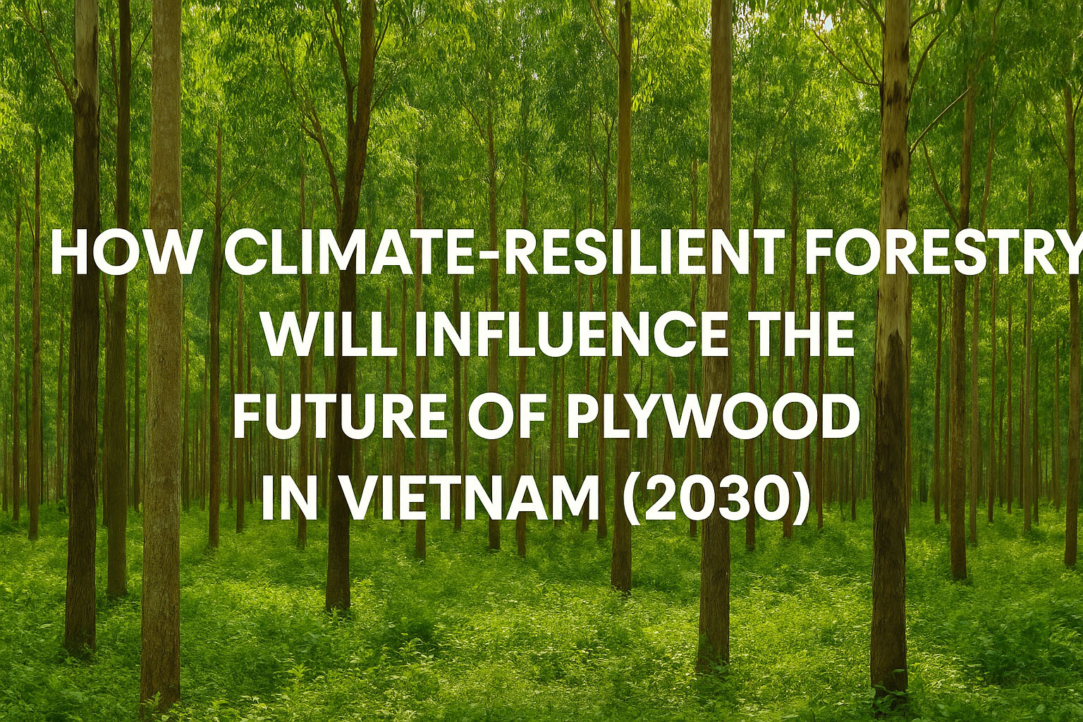 How climate resilient forestry will influence the future of plywood in Vietnam 2030