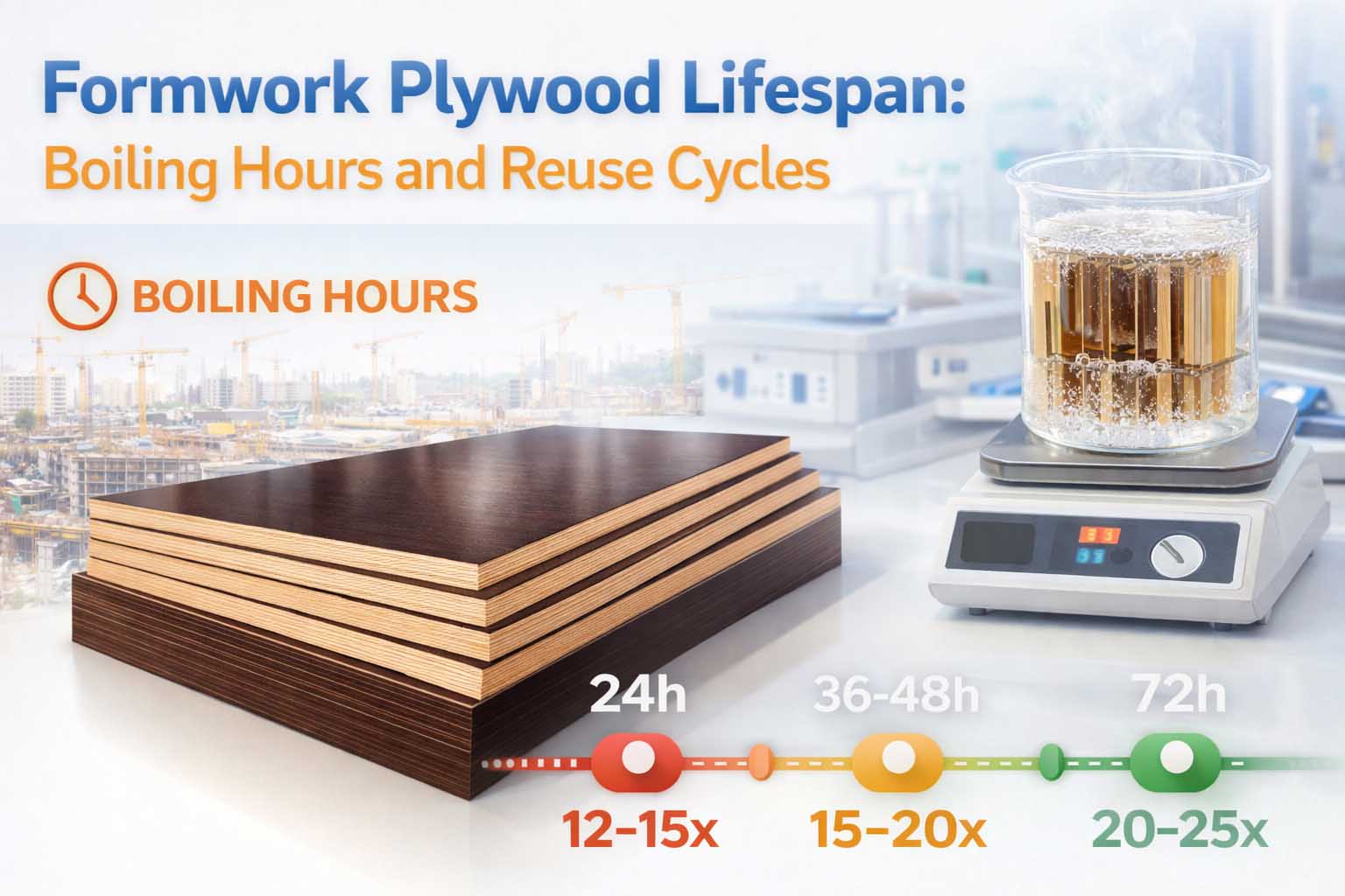 Formwork Plywood Lifespan: Boiling Hours and Reuse Cycles