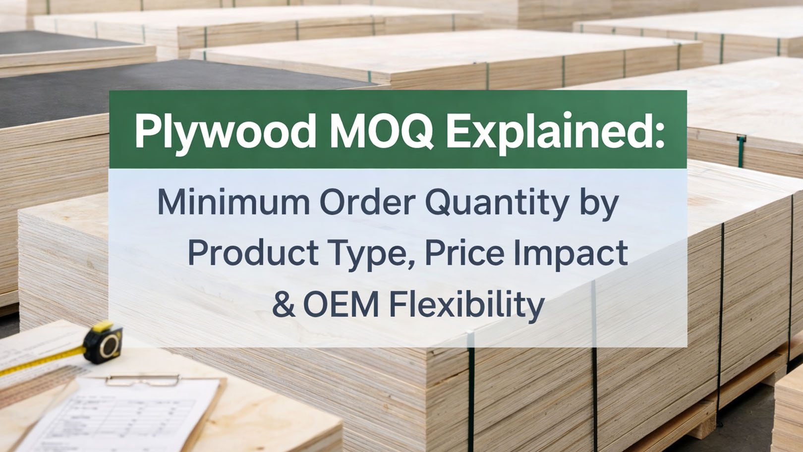 Plywood MOQ Explained: Minimum Order Quantity by Product Type, Price Impact & OEM Flexibility